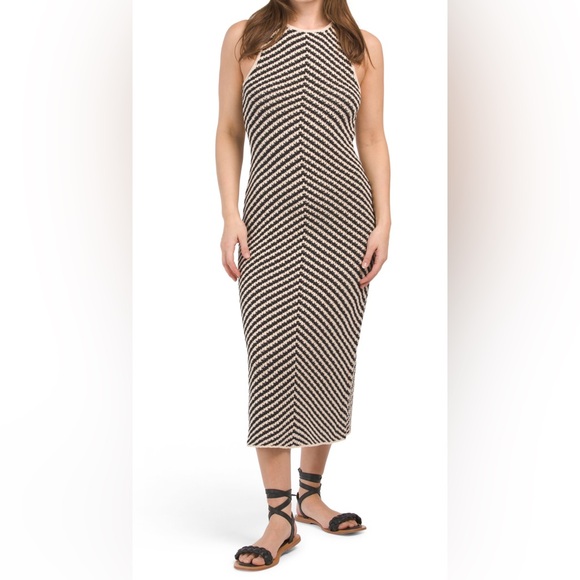 HOUSE OF HARLOW 1960 CHEVRON STITCH LONG DRESS